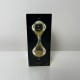 Sablier inclusion resine epoxy dans le style de Pierre Giraudon design vintage