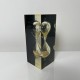 Sablier inclusion resine epoxy dans le style de Pierre Giraudon design vintage
