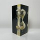 Sablier inclusion resine epoxy dans le style de Pierre Giraudon design vintage