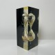 Sablier inclusion resine epoxy dans le style de Pierre Giraudon design vintage