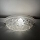 Applique Art Deco demi coupole verre pressé