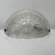 Applique Art Deco demi coupole verre pressé