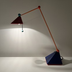 Lampe de bureau Lungean+Pellman tricolore style Memphis Vintage