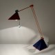 Lampe de bureau Lungean+Pellman tricolore style Memphis Vintage
