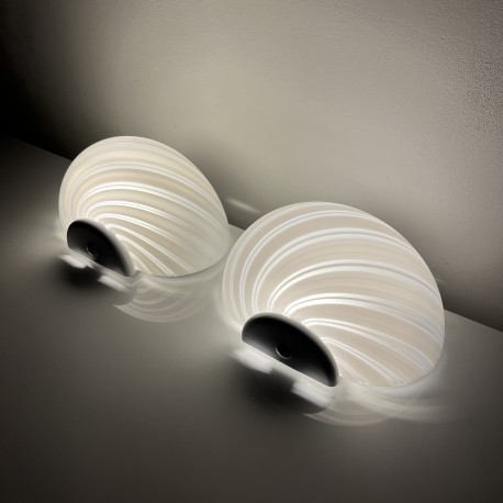 Paire d'appliques Murano vintage style Venini