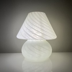 Lampe champignon Murano Italie vintage à décor de spirales