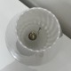 Lampe champignon Murano Italie vintage à décor de spirales blanc brillant