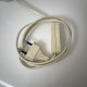 Lampe champignon Murano Italie vintage décor spirale blanc brillant style venini