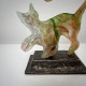 Sculpture de chat Pate de verre Yves LOHE