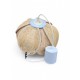 Suspension fleur de lotus style rotin boheme chic