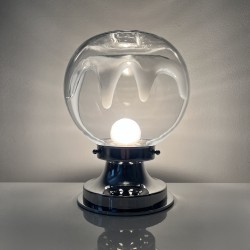 Pied de lampe en verre soufflé Toni Zuccheri Murano Italie Vintage Mazzega