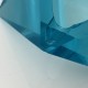 Cendrier en verre taillé faceté bleu style Sommerso Flavio Poli Mandruzatto