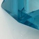 Cendrier en verre taillé faceté bleu style Sommerso Flavio Poli Mandruzatto