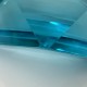 Cendrier en verre taillé faceté bleu style Sommerso Flavio Poli Mandruzatto