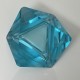 Cendrier en verre taillé faceté bleu style Sommerso Flavio Poli Mandruzatto