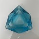 Cendrier en verre taillé faceté bleu style Sommerso Flavio Poli Mandruzatto