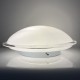 Plafonnier vintage en verre opalin Saturne Leucos 1970 Italie