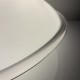 Plafonnier vintage en verre opalin Saturne Leucos 1970 Italie