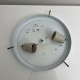 Plafonnier vintage en verre opalin Saturne Leucos 1970 Italie