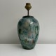 Pied de lampe décor fixé sous verre vintage Laque Line France