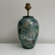 Pied de lampe décor fixé sous verre vintage Laque Line France