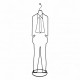 Mannequin portant vetement fer style années 80 vintage