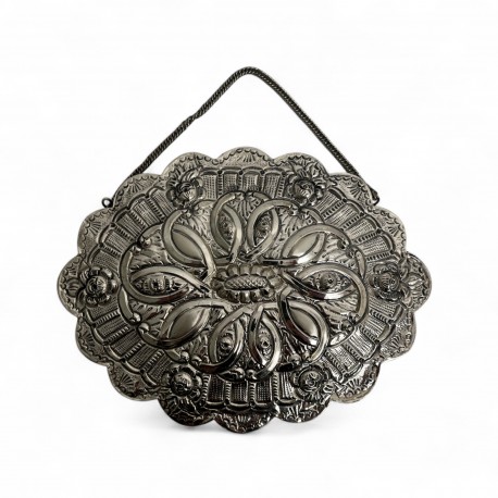 Miroir de mariage ottoman dinanderie argent 900 Turquie