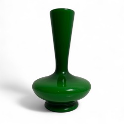Vase style scandinave vintage retro Vert opaline cased glass