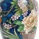 Grand Vase chinois en émail cloisonné Jingfa vintage 31 cms