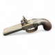 Pistolet ancien a percussion double canon octogonaux 19e XIXe Categorie D2 Vente Libre +18 ans