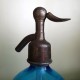 Siphon Ancien eau de Seltz bistrot  E Piblinger Bort les Orgues verre Bleu