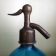 Siphon Ancien eau de Seltz bistrot  E Piblinger Bort les Orgues verre Bleu