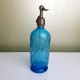 Siphon Ancien eau de Seltz bistrot  E Piblinger Bort les Orgues verre Bleu
