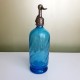 Siphon Ancien eau de Seltz bistrot  E Piblinger Bort les Orgues verre Bleu