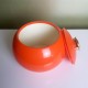 Pomme Plastique Seau a glaçons plastique orange vintage