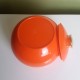 Pomme Plastique Seau a glaçons plastique orange vintage