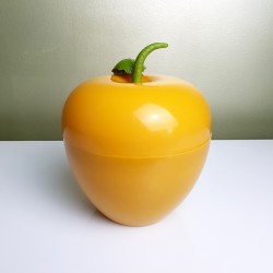 Pomme Plastique Seau a glaçons plastique jaune vintage