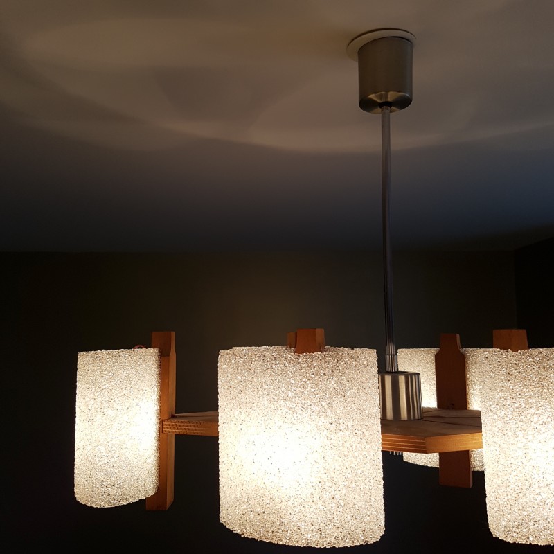 Lustre vintage bois d'occasion