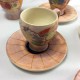 Lot de 7 tasses en céramique avec soucoupes M. C. Treinen