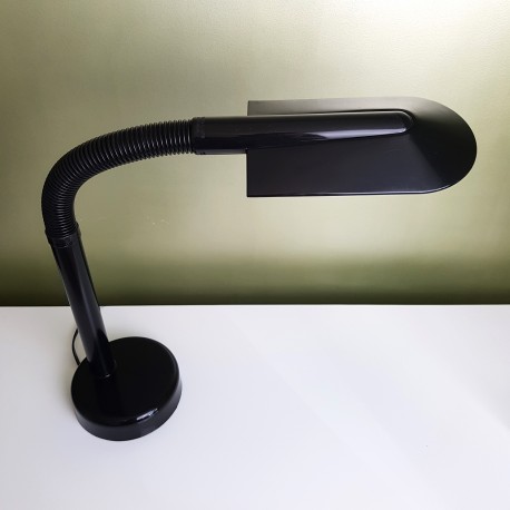 Lampe de bureau noire vintage  suédoise Fagerhults néon