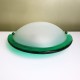 Applique en verre épais épais de couleur verte style Murano Giberti Italy