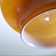 Suspension globe en opaline orange vintage