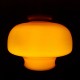 Suspension globe en opaline orange vintage