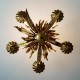 Lustre en métal doré à décor de bouquet de blé DLG Maison Bagues Paris