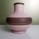 Vase Art Déco rose et brun DLG Louis Dage