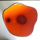 Vase Pichet Céramique noire et orange Almi forme libre moderniste