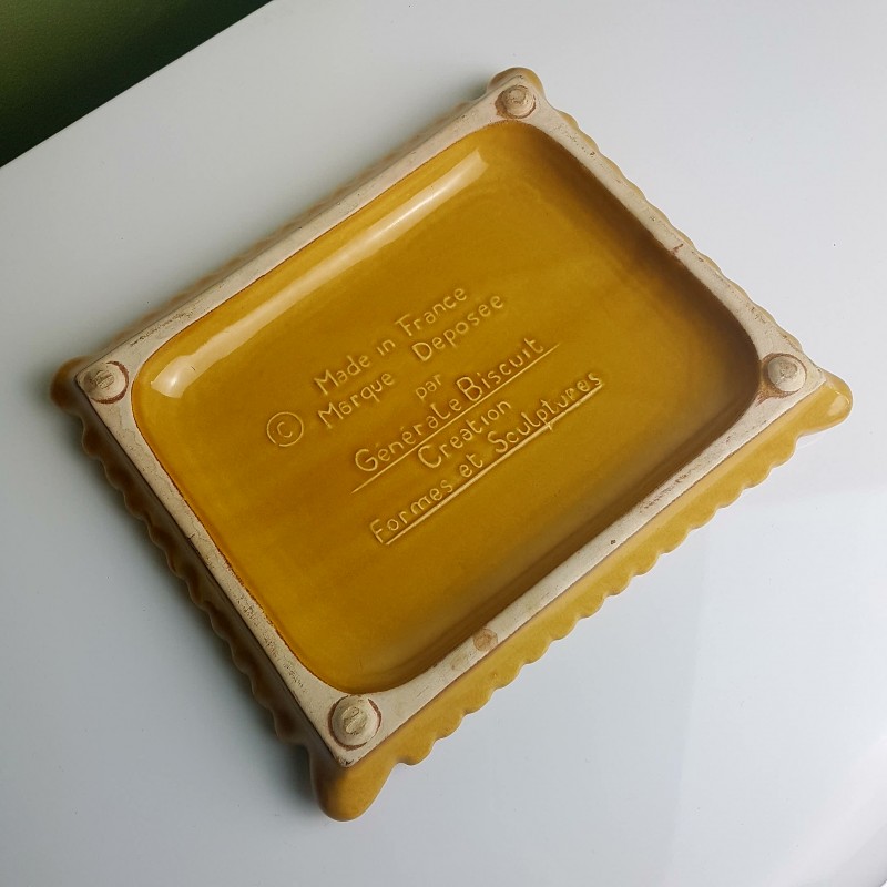 Dessous de plat céramique en forme de biscuit Petit Beurre 