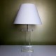 Pied de lampe carré  en altuglass vintage David Lange