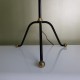 Lampadaire tripode noir satiné et doré piètement boules années 50/60 vintage