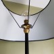 Lampadaire tripode noir satiné et doré piètement boules années 50/60 vintage